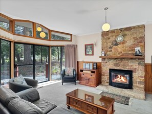 Soak up the sun and the log fire