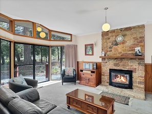 Soak up the sun and the log fire