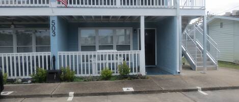 Front entrance to condo