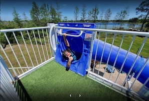 This waterslide is SUPER fast!