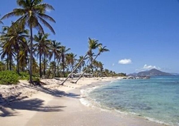 Our beach looking west towards St. Kitts