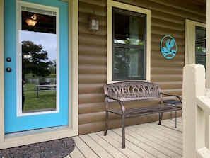 Our front porch welcomes you to come on in and make yourself at home.