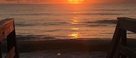 Uitzicht op strand/zee