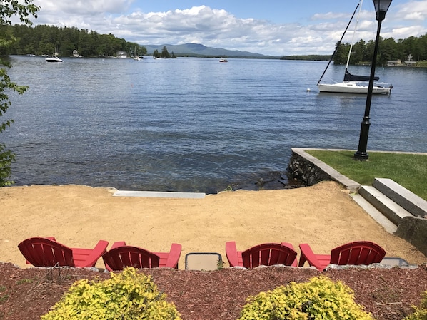 Looking out from beach