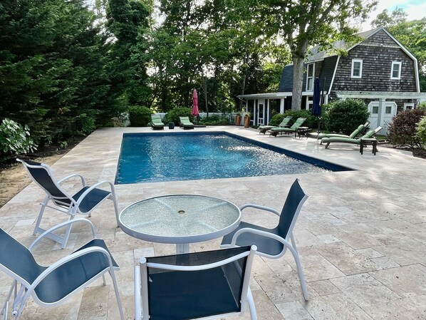 Pool (36 ft x 18 ft) with Cottage in the background