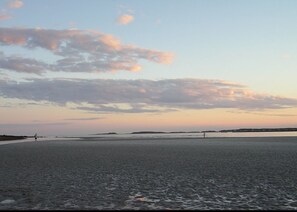 Goose Rocks Beach sunset at low tide.