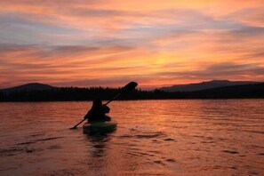 Enjoy the lake at sunset