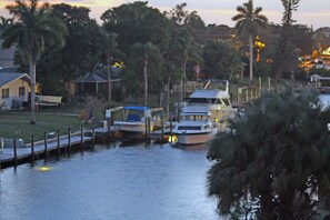 View of west canal from condo.
