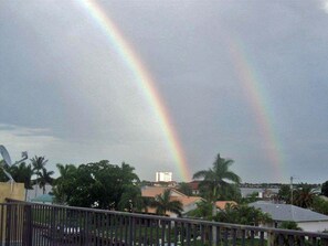 Double Rainbow from roof top deck.