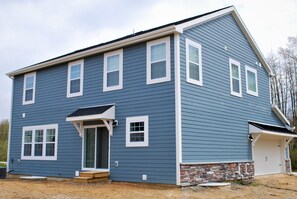 The cottage includes a 2 car garage.