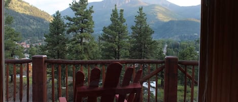 Amazing View from Front Deck of Cabin Just off Living Room/Dining Room area