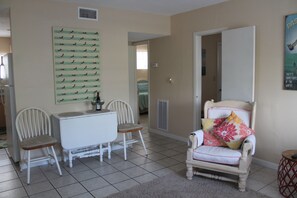 plenty of comfortable seating inside and out.
