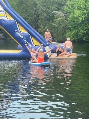 Water park Slide and trampoline