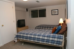 Basement Bedroom. Television Just Added