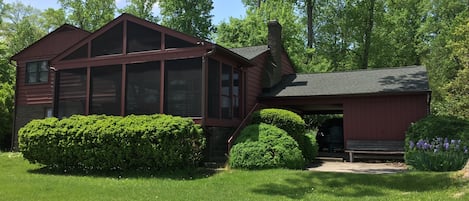 back view of house facing the water