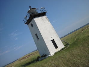 Long Point Lighthouse - a 10 minute ferry from Flyer's boat rental.