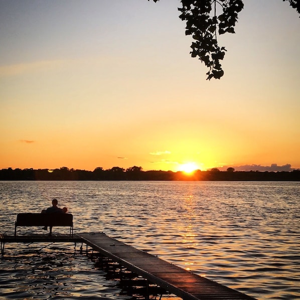 Our signature “red bench” is the perfect location to take in a sunset...