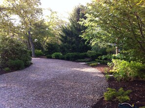 Circular driveway with ample room for parking