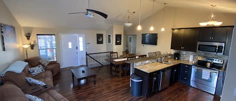 Main Floor Living Room, Dining Room and Kitchen