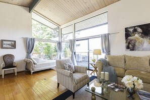 Living room full of natural light.