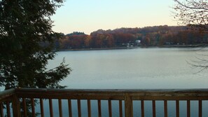 View across lake from deck