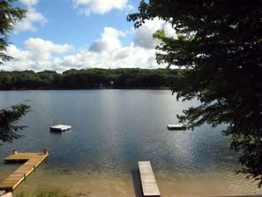 The Beach - Our dock on right.