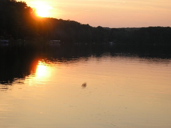 Sunset over the lake