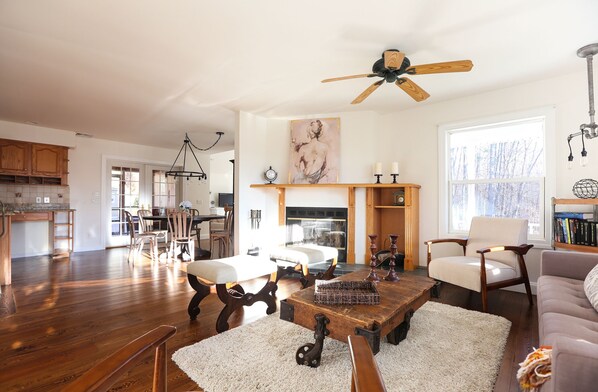 Living area w/Fireplace
