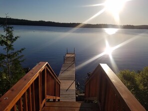 Dock is right in front of the cabin