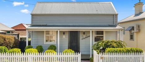 Gorgeous Front Façade of The Cottage - Only a 5 Minute Stroll to Pakington St.