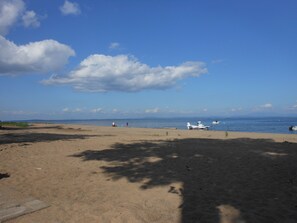 Includes 100 ft. of privately owned sand beach with bonfire pit.