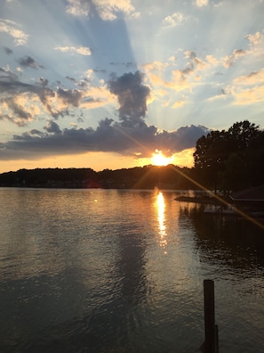 Catch the sunset from the lower dock