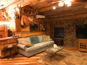 View of gas fireplace