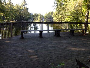 deck overlooking lake