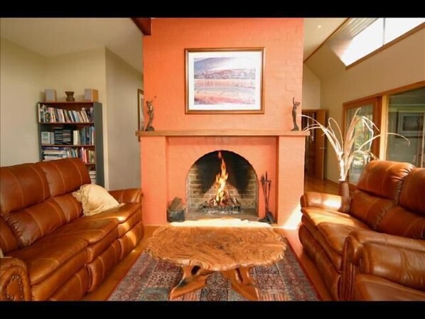 Large Open fireplace