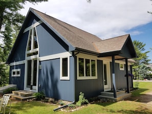 Entry and rear of house