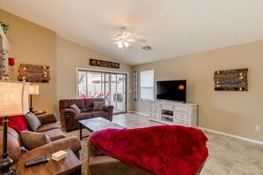 Family Room with Big Screen TV