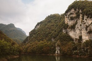 the lake at the bottom of the hill 