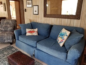 Big sleeper sofa in living room 