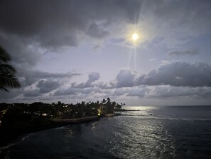 Private Lanai View with full moon