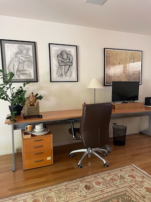 Working space in the guest suite