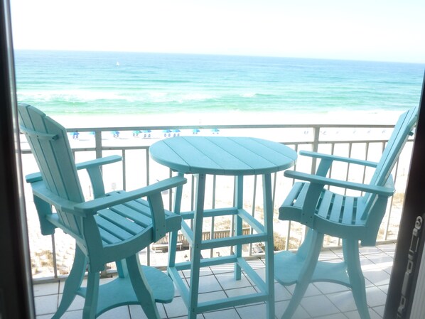 Enjoy your morning coffee on our new patio furniture!