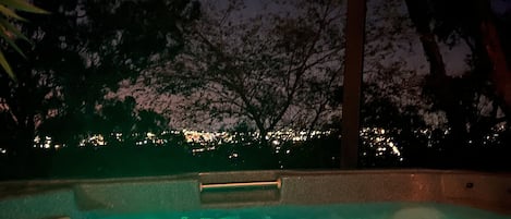 Those city lights from the spa!!