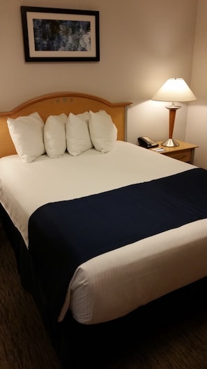 Queen bed in master bedroom