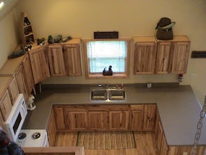 Kitchen view from the loft area