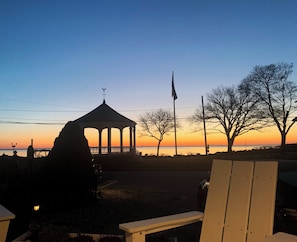 Sunrise over the ocean. View from the front patio. 