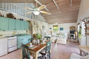 Open Concept Kitchen with Washing Machine