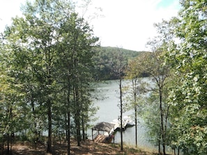 Upper back porch view.