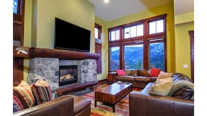 Living Room with Fireplace and Gorgeous Views!