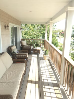 Upstairs front porch.